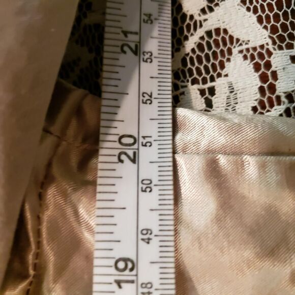 Y2K Indie Sleaze Downtown Girl Metallic Champagne Gold Jacket - Picture 5 of 6